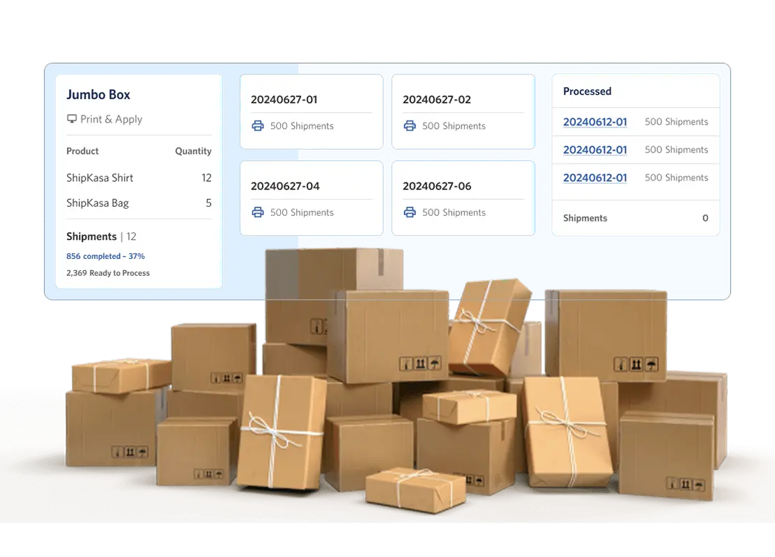 Optimize shipping box size for grouped orders in ShipKasa labeling software